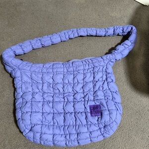 Lavender Quilted Hobo Bag
